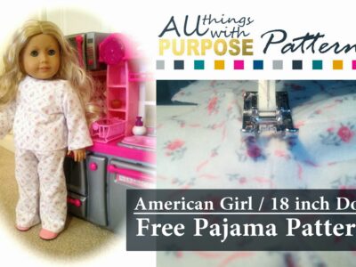 American Girl Doll PJ's {FREE} Pattern All Things with Purpose Julia Forshee 30