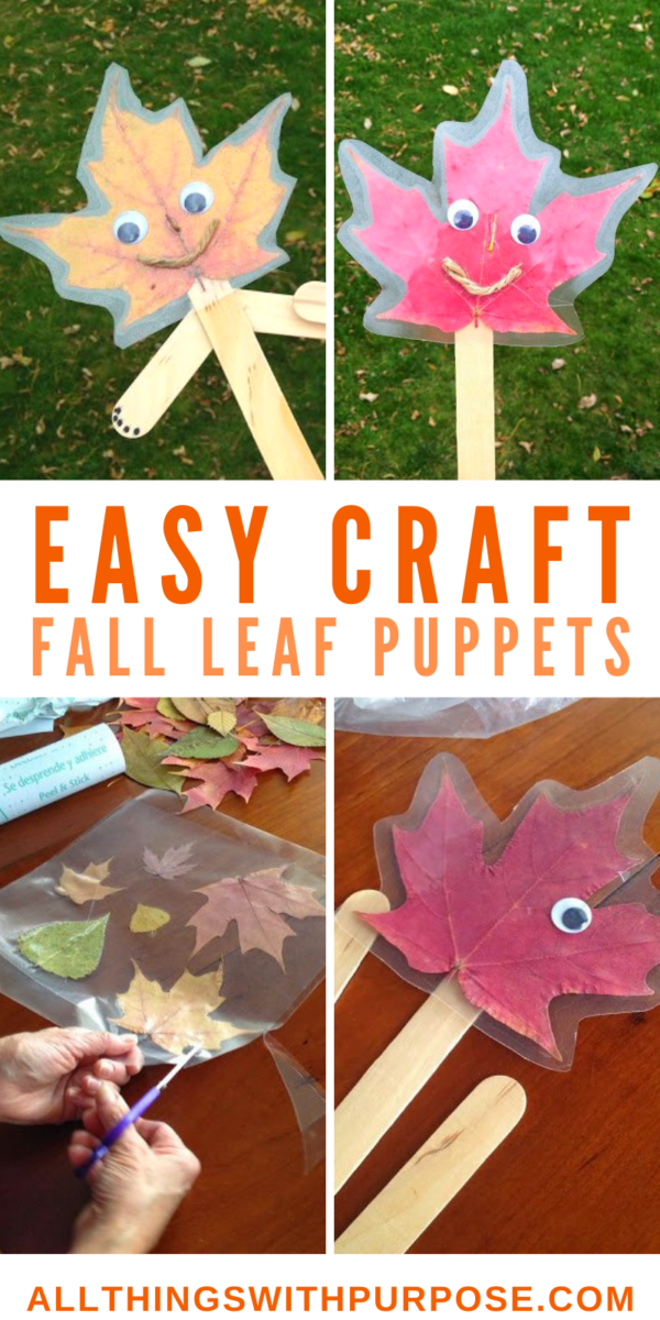 Easy DIY: Colorful Fall Leaf Puppet Craft for Kids with Household Supplies