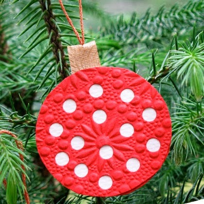 mini polka dot ornament