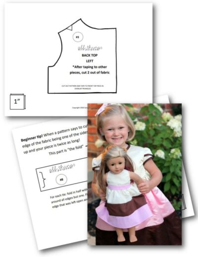Neapolitan 18" Doll Dress Pattern and Class (Digital Download) All Things with Purpose Sarah Lemp