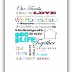 Homeschooling Family Printable