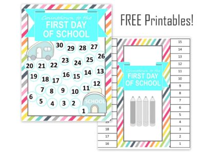 Back to School Countdown Printable and #Creativebuzz 3