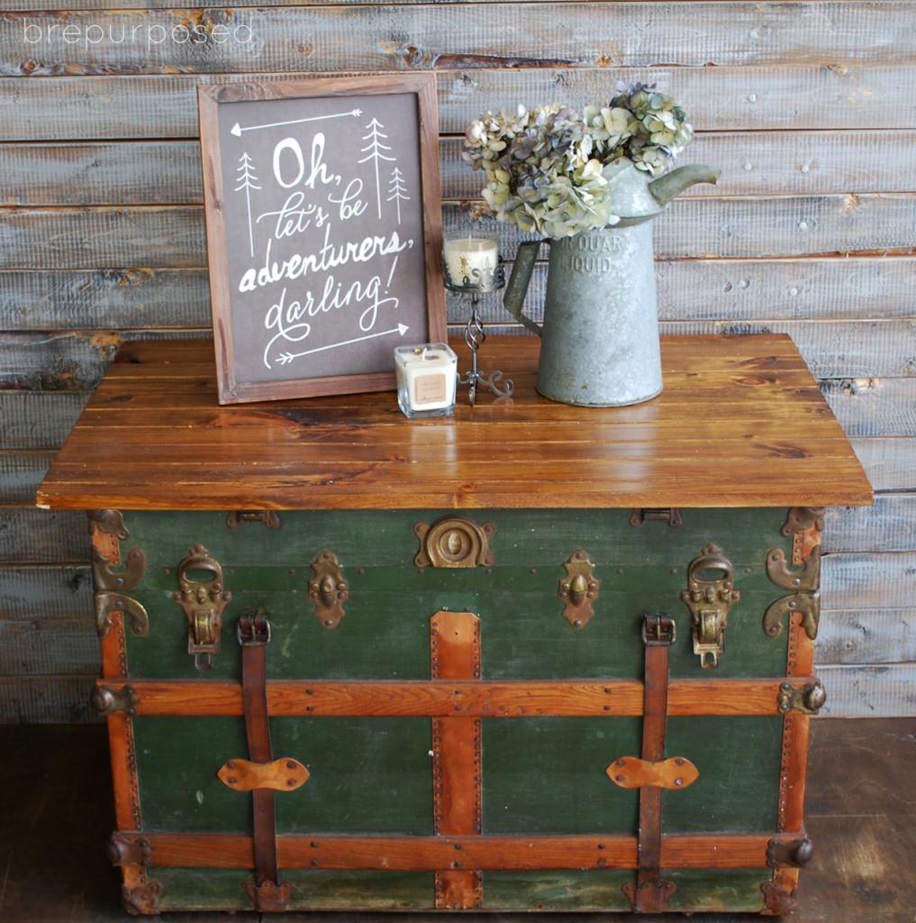 Antique Steamer Trunk Turned Coffee Table