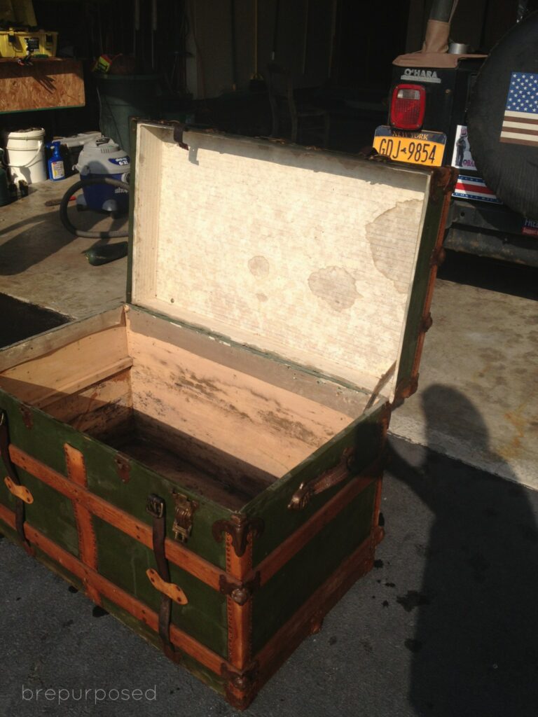 Antique Steamer Trunk Turned Coffee Table