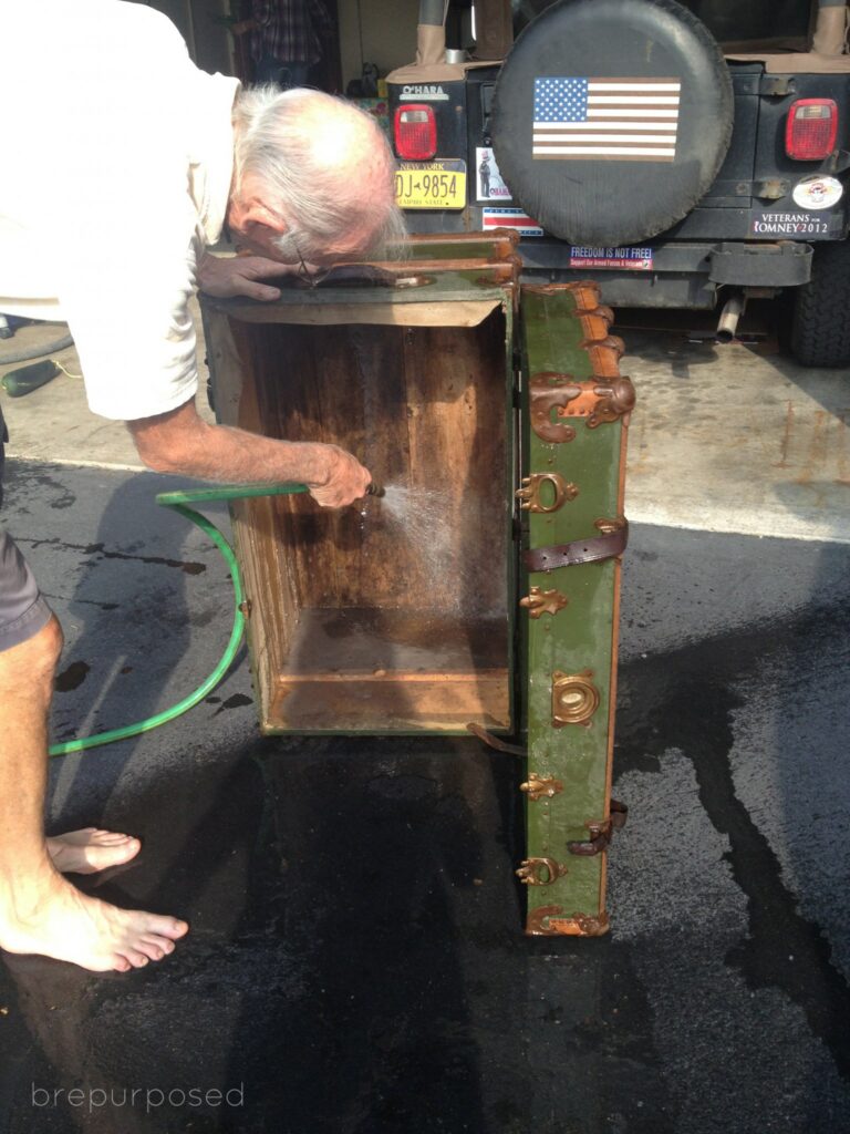 Antique Steamer Trunk Turned Coffee Table