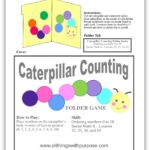 free caterpillar counting folder game