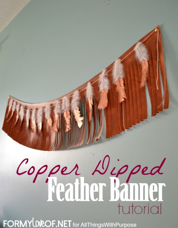 Copper Dipped Feather Banner tutorial contributor post