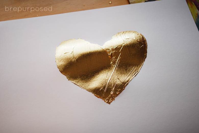 DIY Gold Leaf Heart