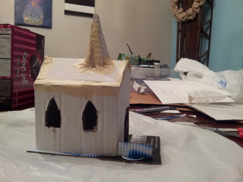here's how to make glitter houses 