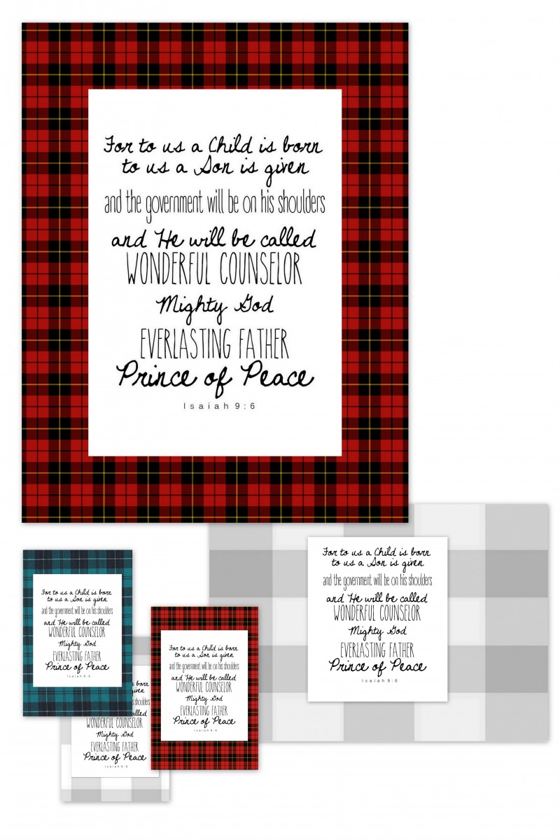 red, blue and gray plaid printable images for christmas