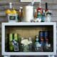 Gold Tiled Bar Cart