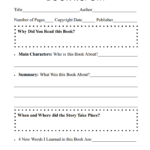 Printable Book Report Page