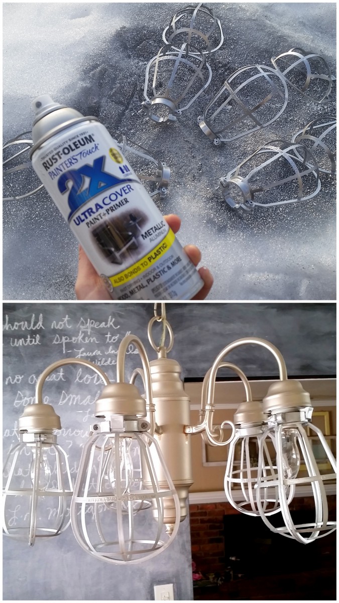 diy vintage light cages for a light fixture