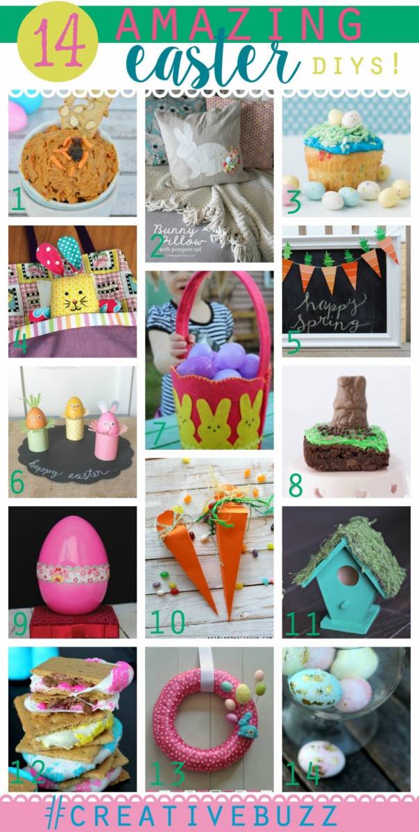 easter diy collage #creativebuzz treats, decor, games, crafts