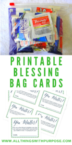 Printable Note Cards to Include in Blessing Bags for the Homeless