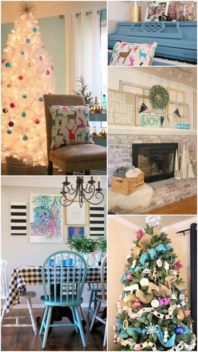 christmas home tour - white tree and pastel decorations