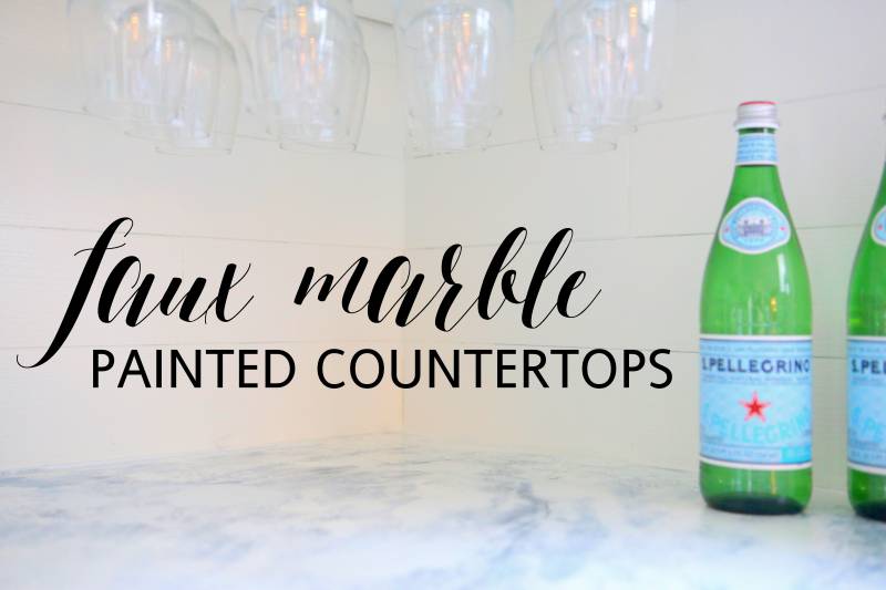 Faux Marble Painted Countertops All Things With Purpose