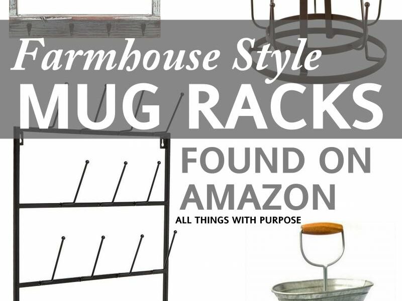 Farmhouse Style Mug Racks