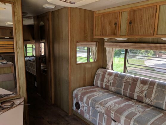 Interior Walls Of An Old Rv