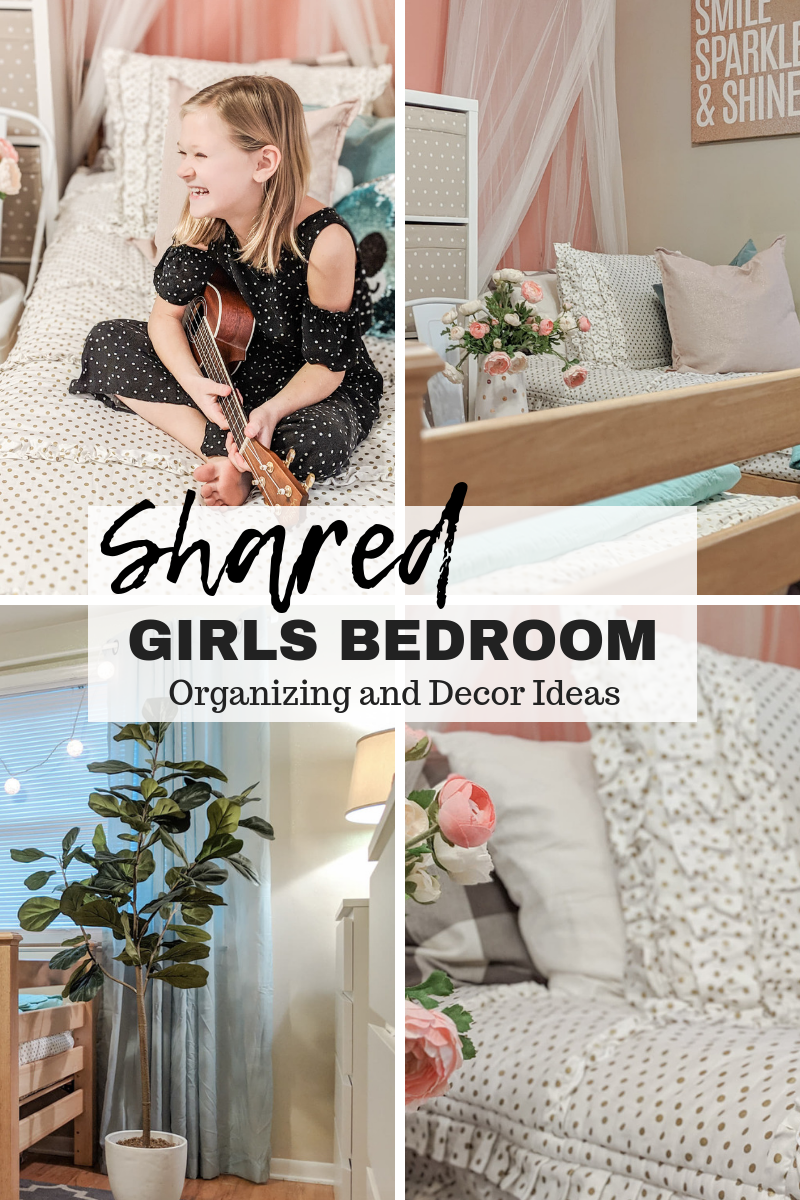 Shared Girl's Bedroom Organizing and Decor Ideas