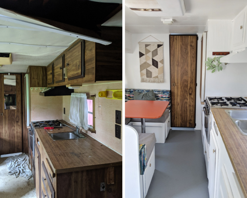 Before And After Pictures Of Our 1977 Vintage Camper