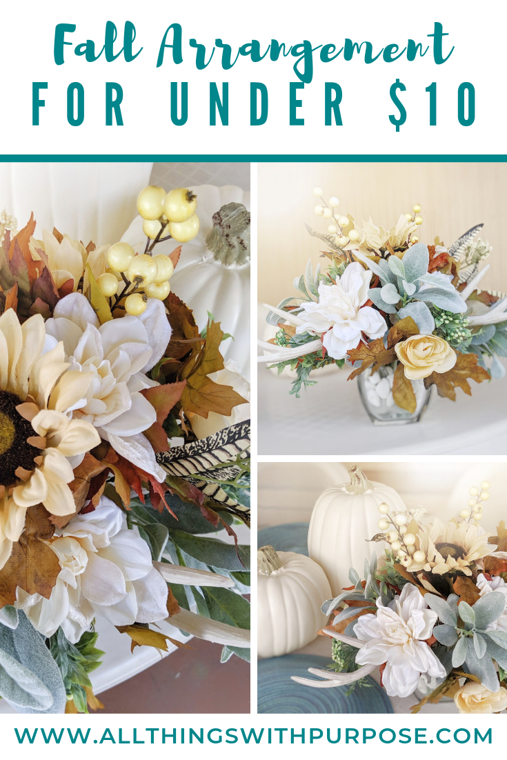 DIY Neutral Fall Floral Arrangement for Under $10 aaDIY