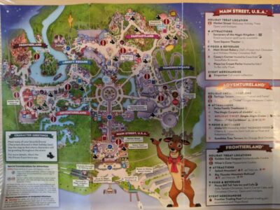 Theme Part Guide Map Guide to Mickey's Very Merrry Christmas Party at Walt Disney World