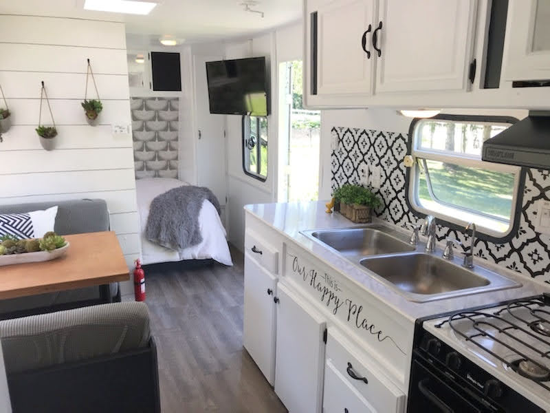 SOLD: Renovated 25' Fleetwood Mallard Camper for Sale All Things with Purpose Sarah Lemp 6