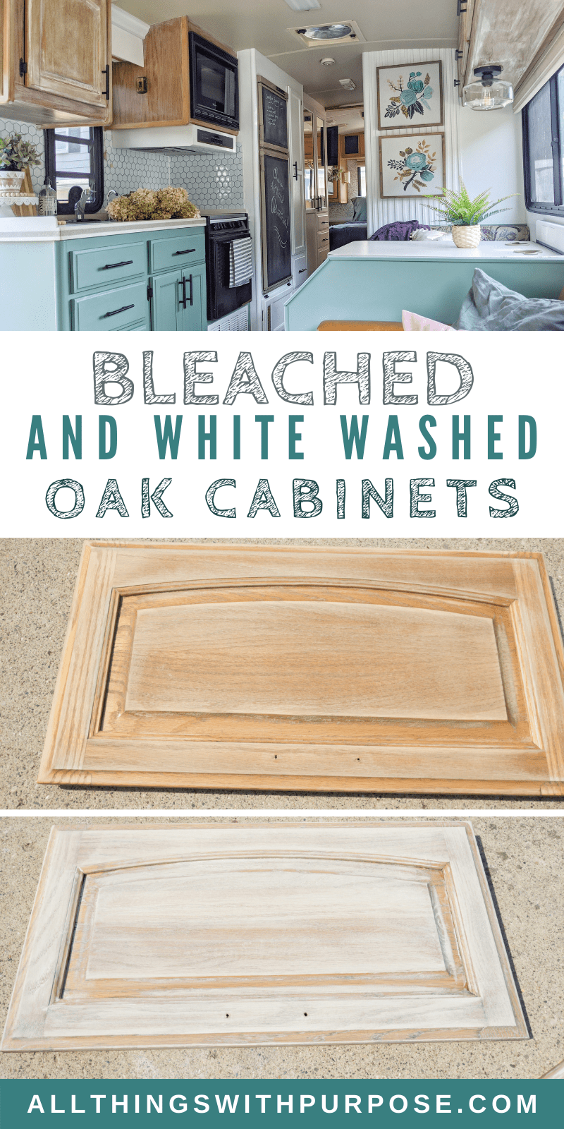 How To Bleach And White Wash Oak Cabinets, Whitewashing Dark Oak Cabinets