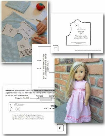 Basic Dress Pattern for 18" Dolls (Digital Download) All Things with Purpose Sarah Lemp
