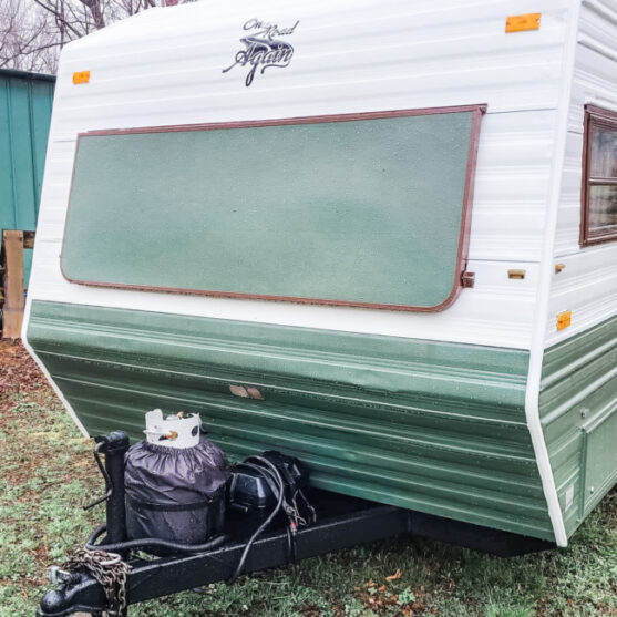 This Tiny Vintage Trailer was Transformed Into an Adorable Home on Wheels All Things with Purpose Sarah Lemp 34