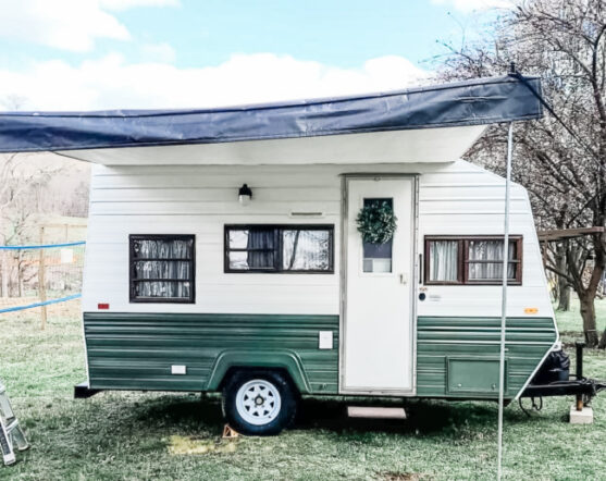 This Tiny Vintage Trailer was Transformed Into an Adorable Home on Wheels All Things with Purpose Sarah Lemp 35