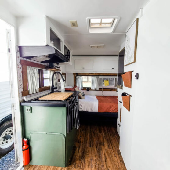 This Tiny Vintage Trailer was Transformed Into an Adorable Home on Wheels All Things with Purpose Sarah Lemp 26