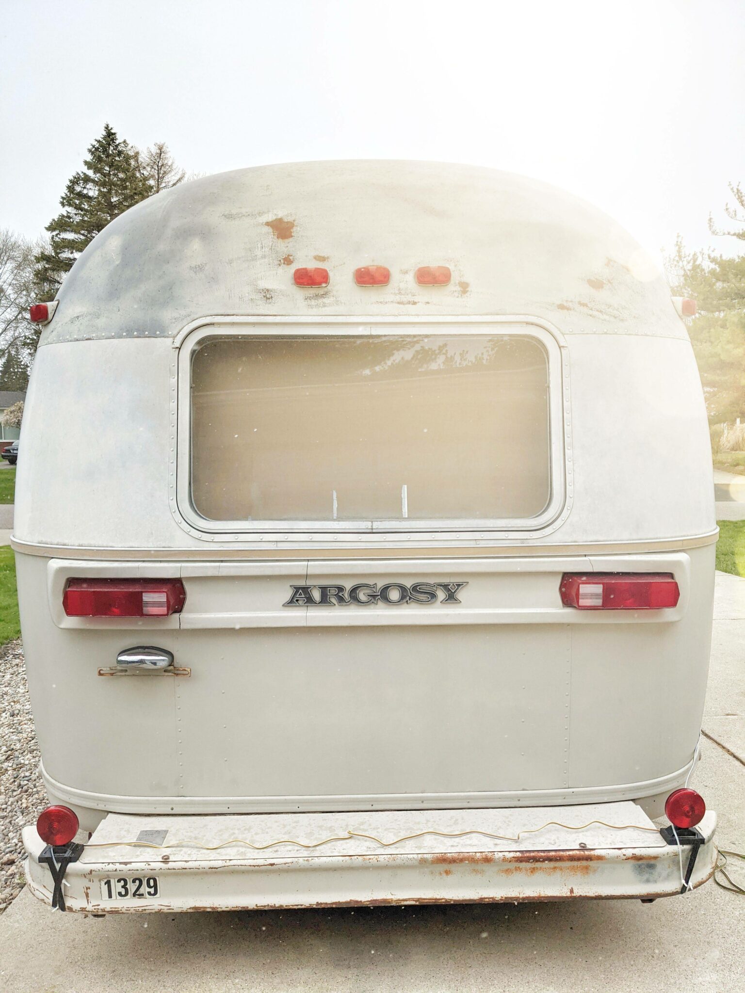 painting argosy travel trailer