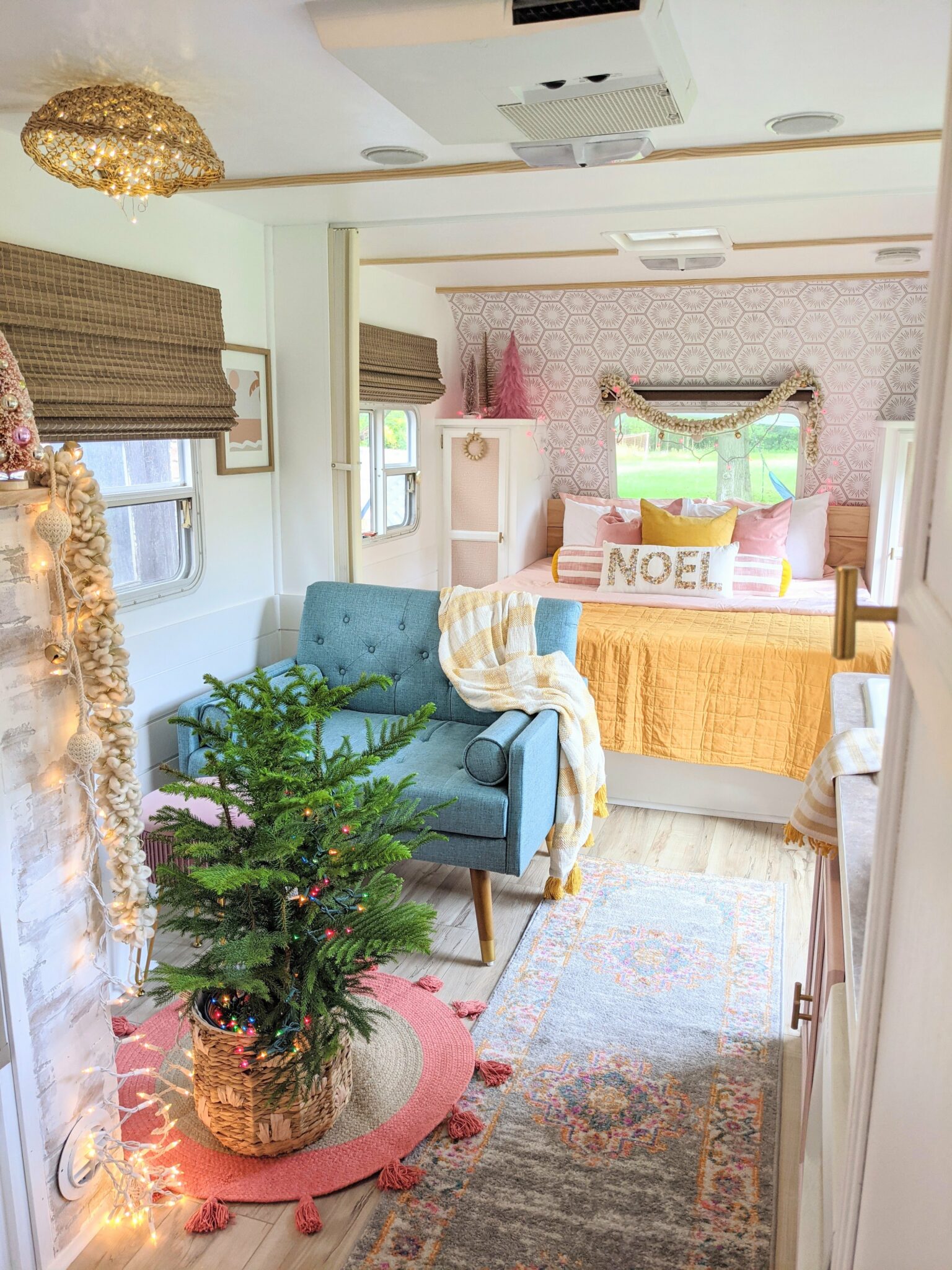 Colorful and Fun Christmas Decorations in the Renovated Camper All Things with Purpose Sarah Lemp 2