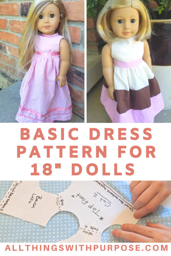 Free Basic Dress Pattern for American Girl and 18 Dolls